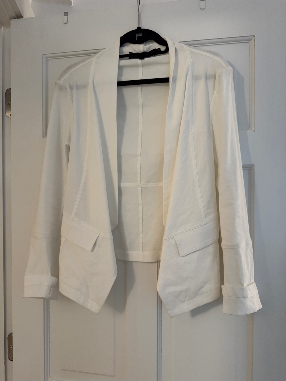 Women's Cream Open-Front Blazer